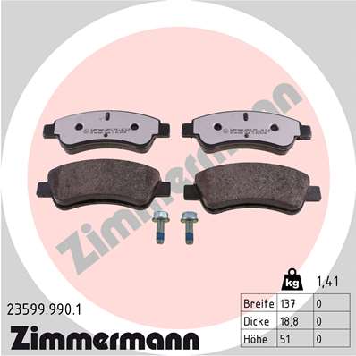 Klocki hamulcowe ZIMMERMANN 23599.990.1