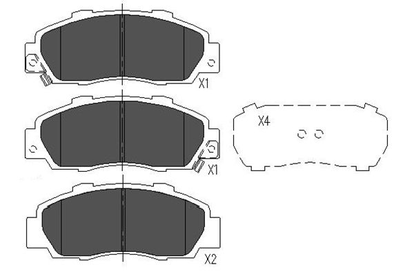 Klocki hamulcowe KAVO PARTS KBP-2002
