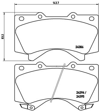 Klocki hamulcowe BREMBO P 83 107X