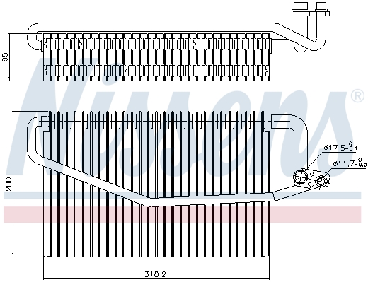 Parownik klimatyzacji NISSENS 92245