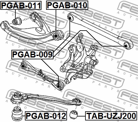 Tuleja wahacza FEBEST PGAB-011
