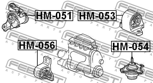 Poduszka silnika FEBEST HM-053