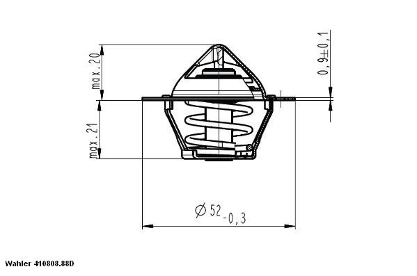 Termostat WAHLER 410808.88D