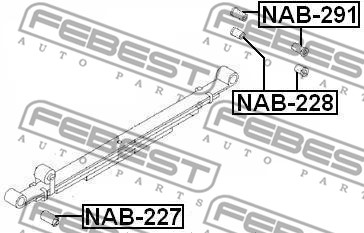 Tuleja pióra resora FEBEST NAB-228