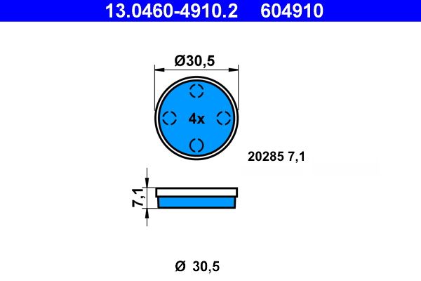 Klocki hamulcowe ATE 13.0460-4910.2