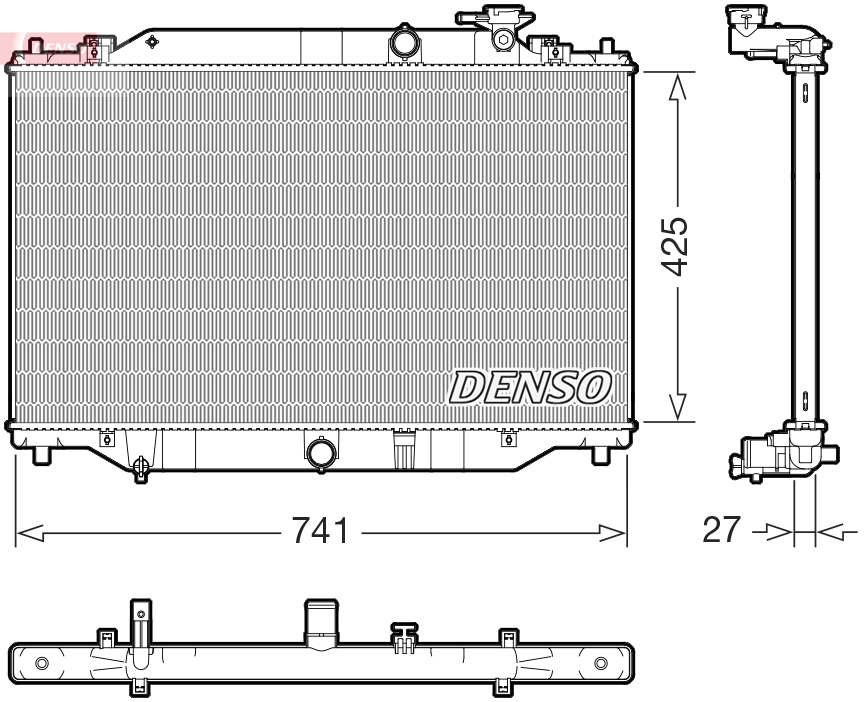 Chłodnica, układ chłodzenia silnika DENSO DRM44052