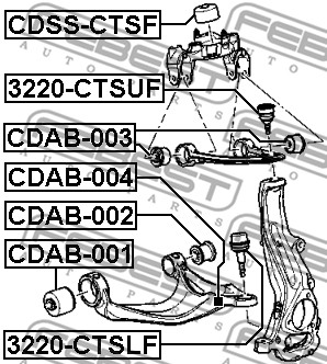 Tuleja wahacza FEBEST CDAB-001