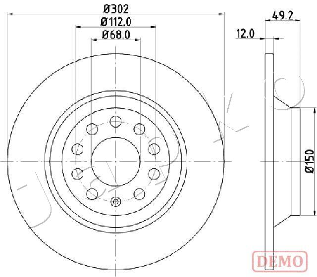 Tarcza hamulcowa JAPKO 610915C