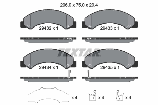Klocki hamulcowe TEXTAR 2943201
