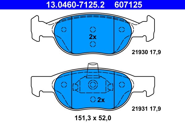 Klocki hamulcowe ATE 13.0460-7125.2