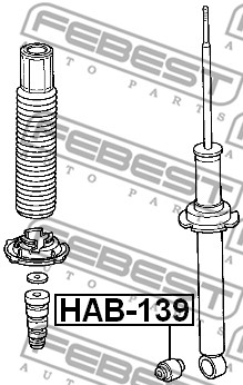 Tuleja montażowa amortyzatora FEBEST HAB-139