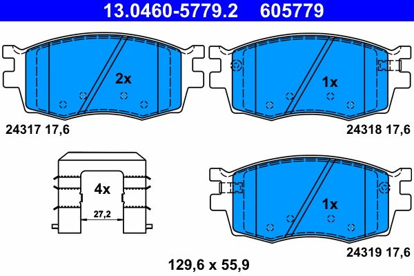 Klocki hamulcowe ATE 13.0460-5779.2