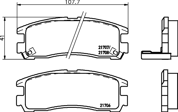 Klocki hamulcowe HELLA 8DB 355 016-591
