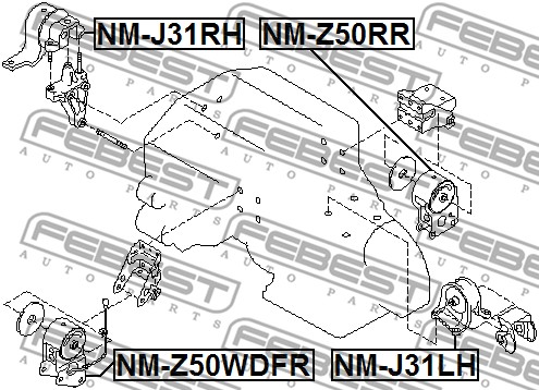 Poduszka silnika FEBEST NM-Z50RR