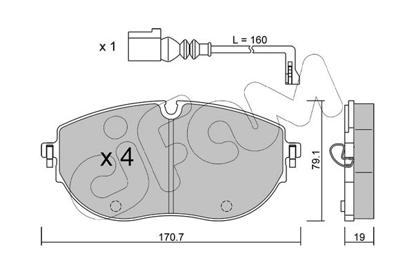 Klocki hamulcowe CIFAM 822-1322-0