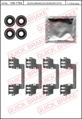 Zestaw akcesoriów montażowych  klocków hamulcowych QUICK BRAKE 109-1784