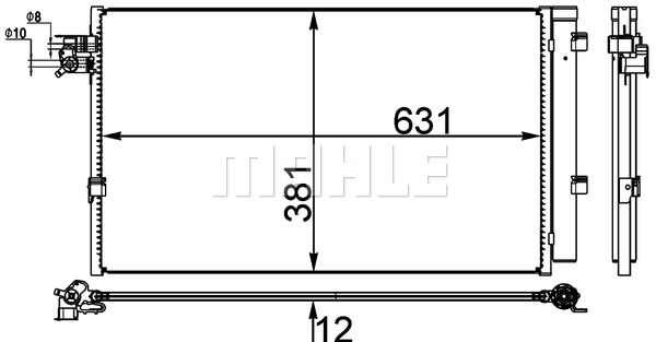 Skraplacz klimatyzacji MAHLE AC 38 000P