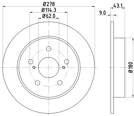 Tarcza hamulcowa HELLA 8DD 355 116-791