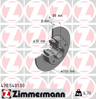 Tarcza hamulcowa ZIMMERMANN 470.5401.00