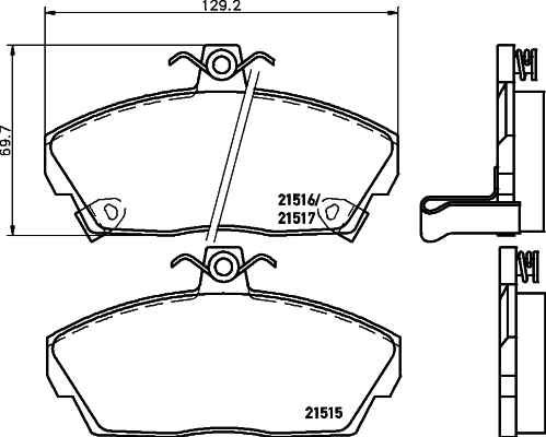 Klocki hamulcowe HELLA 8DB 355 018-031