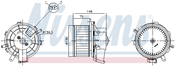 Wentylator wewnętrzny NISSENS 87622