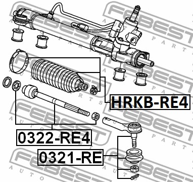 Drążek kierowniczy FEBEST 0322-RE4