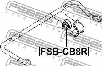 Guma stabilizatora FEBEST FSB-CB8R