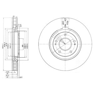 Tarcza hamulcowa DELPHI BG3988