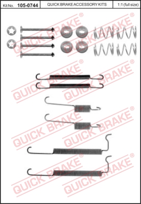 Zestaw dodatków do szczęk hamulcowych QUICK BRAKE 105-0744