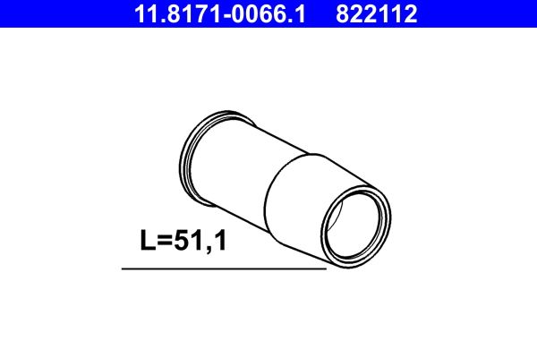 Tuleja prowadząca zacisk hamulcowy zestaw ATE 11.8171-0066.1