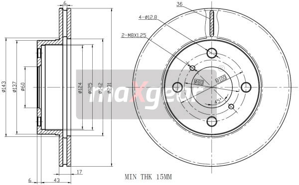 Tarcza hamulcowa MAXGEAR 19-2327