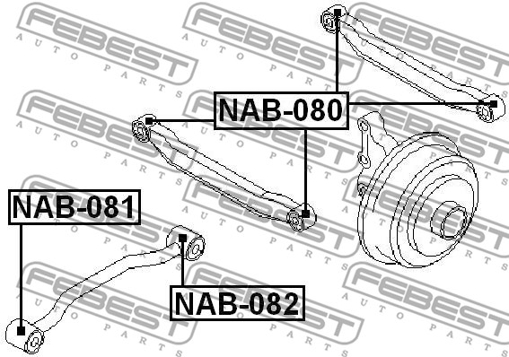 Tuleja wahacza FEBEST NAB-082