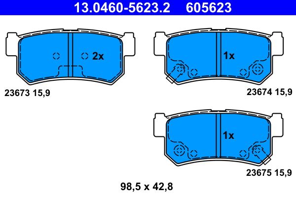 Klocki hamulcowe ATE 13.0460-5623.2