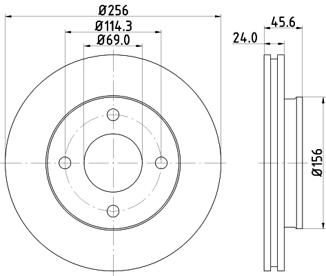 Tarcza hamulcowa HELLA PAGID 8DD 355 111-511