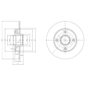 Tarcza hamulcowa DELPHI BG9021RS