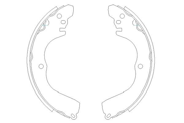 Zestaw szczęk hamulcowych KAVO PARTS KBS-6412