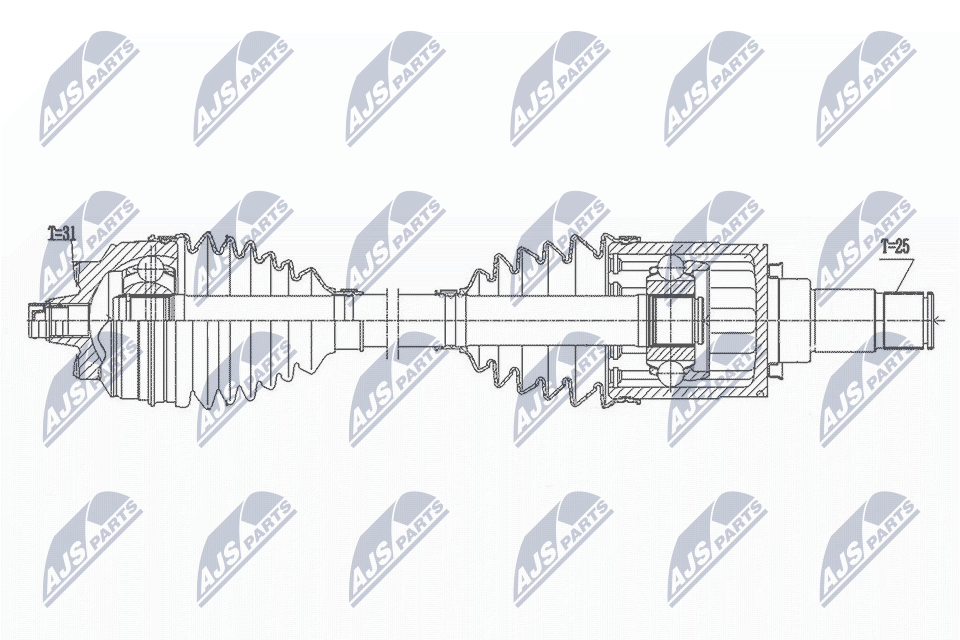 Wał napędowy NTY NPW-BM-168