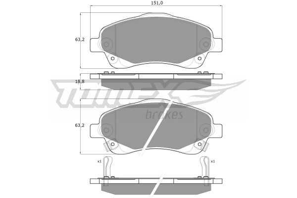 Klocki hamulcowe TOMEX BRAKES TX 13-61