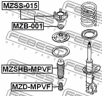 Dystans gumowy FEBEST MZD-MPVF