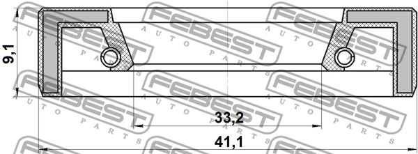 Pierścień uszczelniający piasty koła FEBEST 95FAY-35410609X