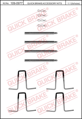 Zestaw akcesoriów montażowych  klocków hamulcowych QUICK BRAKE 109-0977