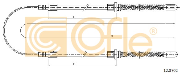 Linka hamulca ręcznego COFLE 12.3702