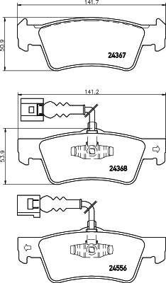 Klocki hamulcowe HELLA PAGID 8DB 355 012-441