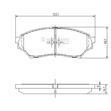 Klocki hamulcowe NIPPARTS J3605040