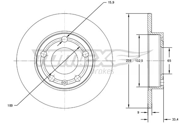 Tarcza hamulcowa TOMEX BRAKES TX 73-06
