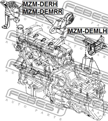 Poduszka silnika FEBEST MZM-DEMLH