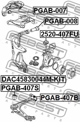 Tuleja wahacza FEBEST PGAB-407B