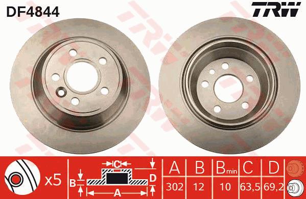 Tarcza hamulcowa TRW DF4844