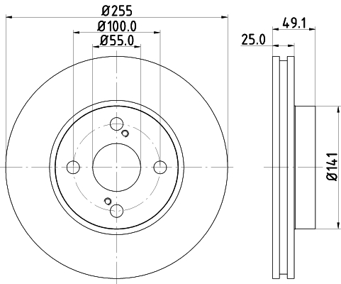 Tarcza hamulcowa HELLA 8DD 355 110-431