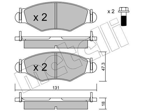 Klocki hamulcowe METELLI 22-0254-1